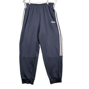 Adidas Men's Jogger Pants Blue L Drawstring Waist Side Stripe